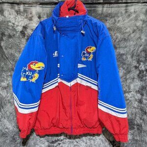 Vintage KU Embroidered Coat with Hood